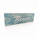 Houten Bordje Way to the Beach
