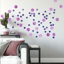 Muursticker set stippen - Lila (50 stickers)