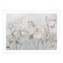 Poster met grijze bloemen in vintage stijl - Ms Tiff