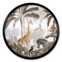 Plakat do pokoju dziecięcego Kikki Belle - Jungle Jive - Sepia - Okrągły