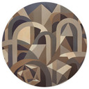 Fotobehang Silent Axis - Geometrische Architectuur - Sir Edward x Grigory Gladarev - Rond