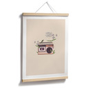 Plakat Retro Radio w kwiaty - Frida Floral Studio