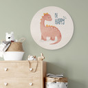 Vægcirkel Dino Be Happy - Brachiosaurus - Tunaboylu – print på aluminium (Alu-Dibond)