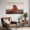 Glasbillede - Klippeformation i Monument Valley - Hugonnard