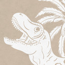 Fototapeta Dinozaury w dzikiej dżungli - Brązowa - Kikki Belle