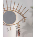 Wandspiegel Goldenes Auge mit Haken - Metall, Goldoptik - 60x42x5 cm