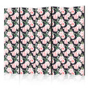Paravent, Raumteiler freistehend, Trennwand - Peonies - Pink Floral Graphite