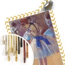 Poster Degas - Tänzerin beim Binden der Schleife