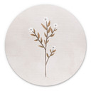 Billede Blomster Illustration - Forget-me-not - Goed Blauw - rund – print på aluminium (Alu-Dibond)