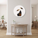 Tableau en alu-Dibond Kubistika - Bouquet scandinave - Rond