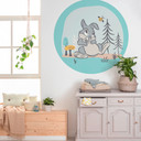 Selvklæbende non-woven tapet - Bambi Thumper - 125 x 125 cm