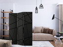 Screen room divider - Mørkt edderkoppespind, 3-delt