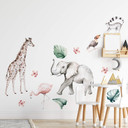 Sticker mural Kvilis - Amis des animaux dans la jungle (12 parties)