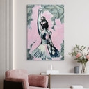 Leinwandbild Starke Ballerina Streetart Stil - Habib - 20x30 cm