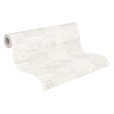 blomstret tapet gråhvid - non-woven tapet landhus A.S. Création - mat og lys struktur