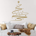 Wallsticker Linjekunst til juletræer