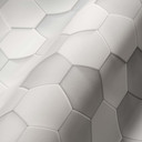 A.S. Creation 3D grafisk tapet i hvid og grå non-woven tapet med honeycomb mønster