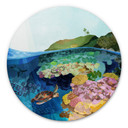 Tableau sur alu-Dibond rond - Goed Blauw - Sous l'eau
