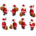 Muursticker Kerstmannen Set