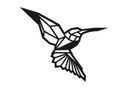 Muursticker origami kolibrie