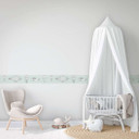 Tapet, non-woven Kids Walls grøn, hvid