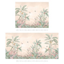 Tapeta dżungla tropikalna idylla z kolibrem morelowym - Bloomery Decor