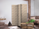 Paravent, Raumteiler freistehend, Trennwand - Beige Nature of the Forest