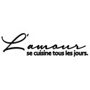 Sticker mural L'amour se cuisine tous les jours