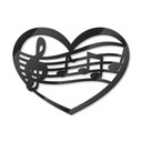 Akrylowa dekoracja muzyczne serce
