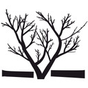 Spirende træ Wallsticker 2-farvet