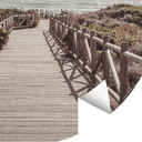 Fototapeta molo na plażę - 1X Studio - okrągła - tapeta flizelinowa/tapeta flizelinowa samoprzylepna