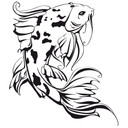 Japansk Koi fisk wallsticker