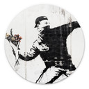 Billede Banksy - Blomsterkasteren - Alu-Dibond Rund