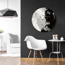 Tableau sur alu-Dibond rond Milk & Coffee