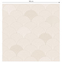 Tapet med geometrisk mønster - abstrakte halvcirkler i blød beige - Bloomery Decor