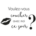 Sticker mural Voulez-vous coucher avec moi?
