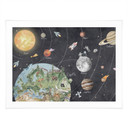 Poster Sonnensystem mit Planeten und Erde - Ms Tiff
