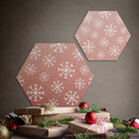 Hexagon - Alu-Dibond kobber og snefnug