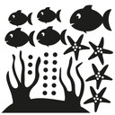 Wallsticker Klinke deko: Fiske Sæt 1
