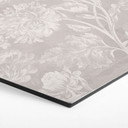 Sekskantet Billede af vilde blomster i kridtlook beige - Bloomery Decor - Alu-Dibond