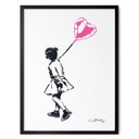 Poster Fille Street Art avec Ballon en Cœur - Habib
