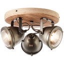 Spotrondell Dilara, braun, 17,5 x 28 cm, Holz Strahler