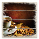 Tableau sur bois - Set Café (tryptique)