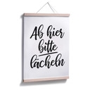 Poster Ab hier bitte lächeln