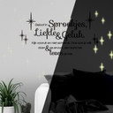 Muursticker Geloof in Sprookjes, Liefde en Geluk + Glow in the Dark