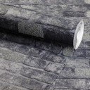 Anaglypta® Brick Bedford Square non-woven tapet i vintage tegelstenslook grå, svart