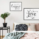 Plakat Handlettering Love - biały