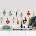 Leffler Wallsticker - sæt med blomsteralfer