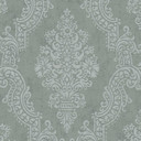Barok ornamental mint sølv tapet - Ikke-vævet tapet med prægning - klassisk mønster tapet