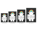 Fototapeta, tapeta do pokoju dziecięcego tęczowy robot Sleep Laugh Create - Treechild